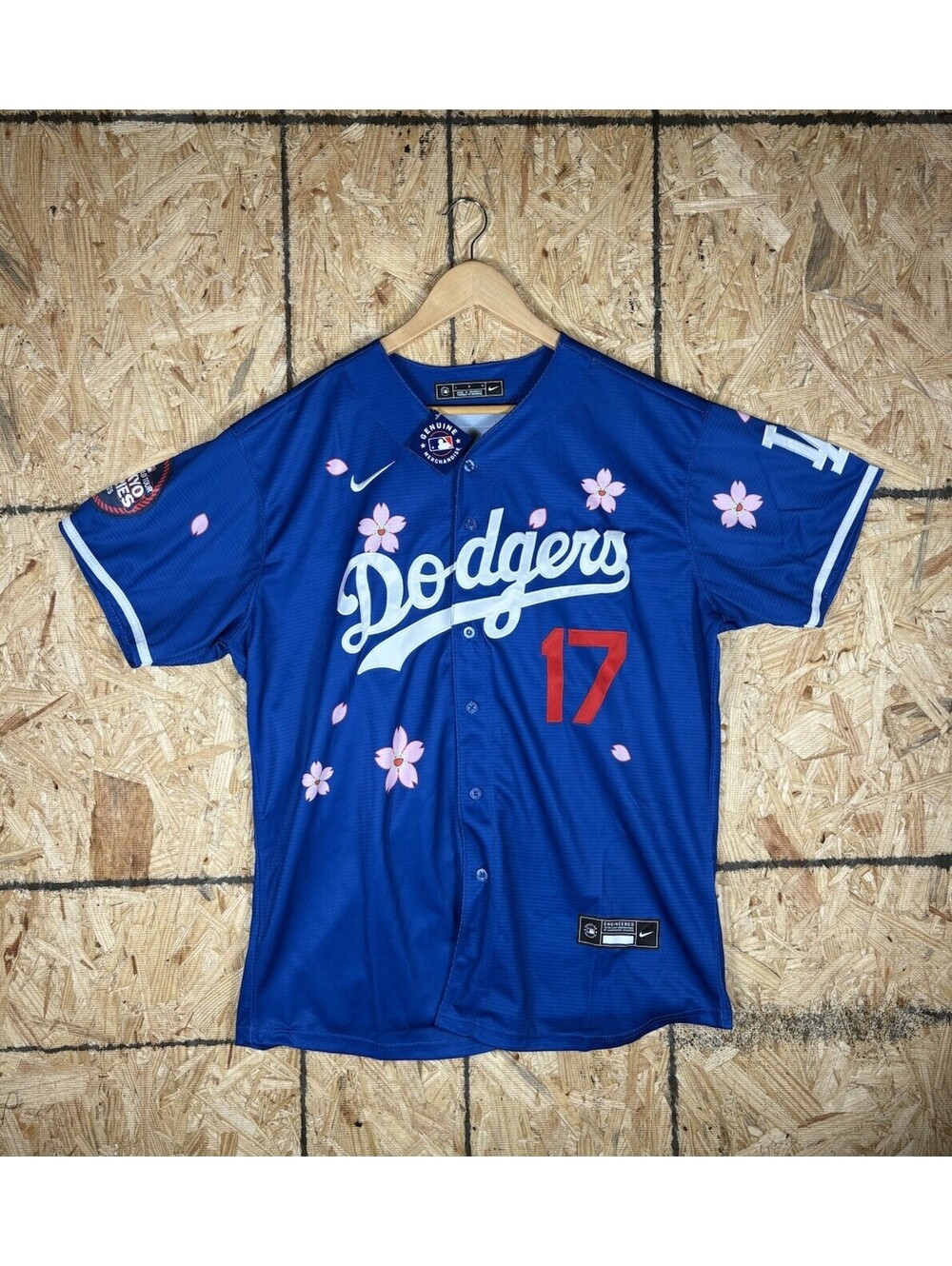 Adult Large Blue Flower Shohei Ohtani Los Angeles Dodgers Jersey #17 Brand New